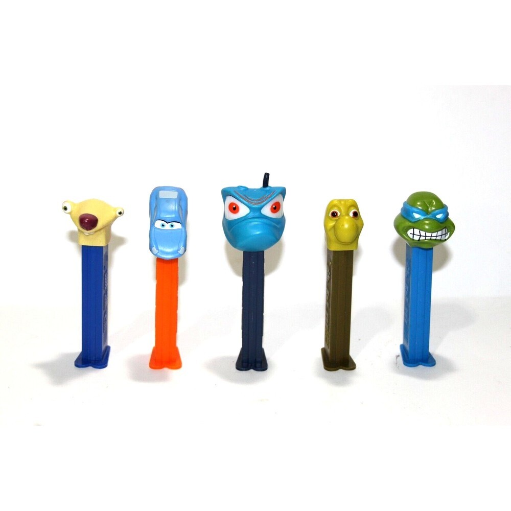 Pez Dispensers Vern Bugz Beetle Porsche Sid Leonardo  with Feet Lot of 5